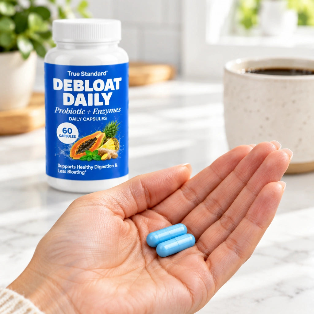 Debloat Daily capsules close-up